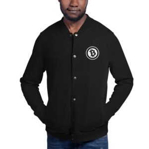 UK Bitcoinblog.com Official Embroidered Champion Bomber Jacket