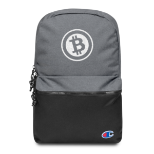 UK Bitcoinblog Official Embroidered Champion Backpack