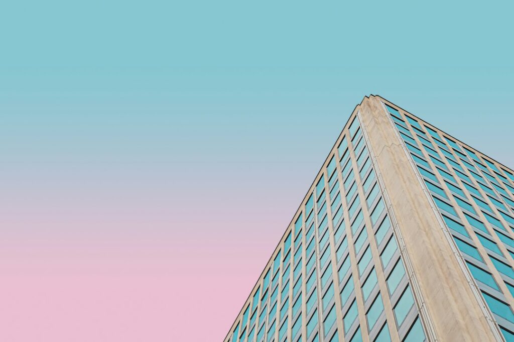 The exterior of a major bank office building in the City of London.
