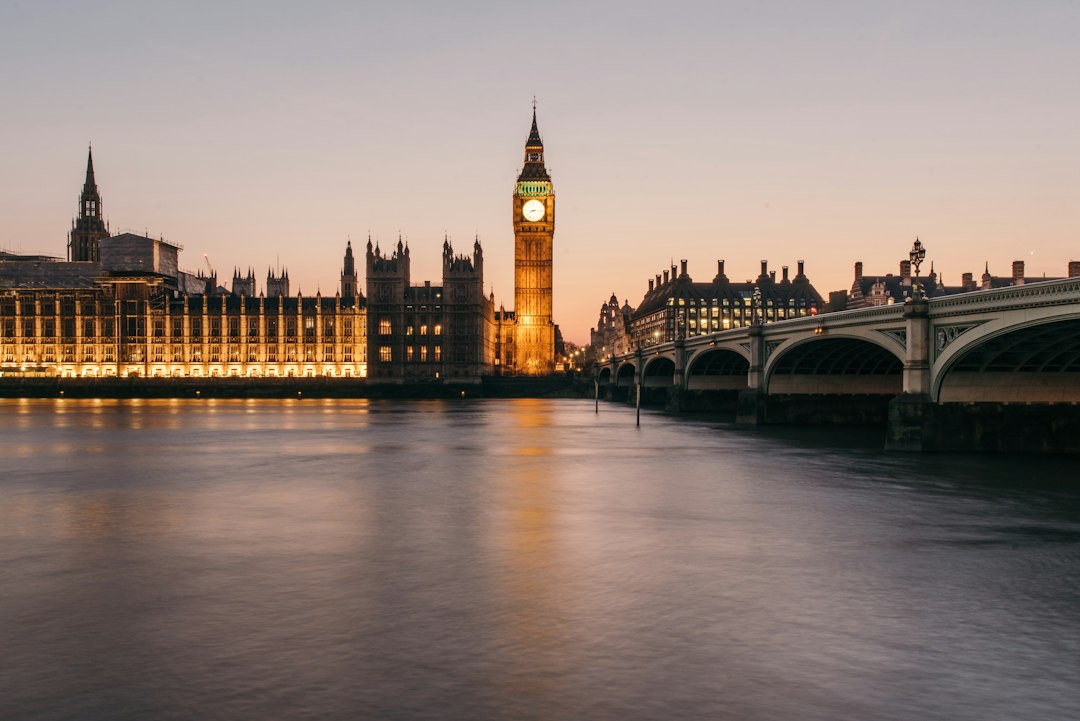the big ben clock tower towering over the city of london