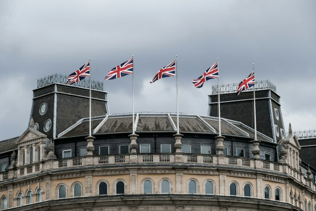UK flag in close-up